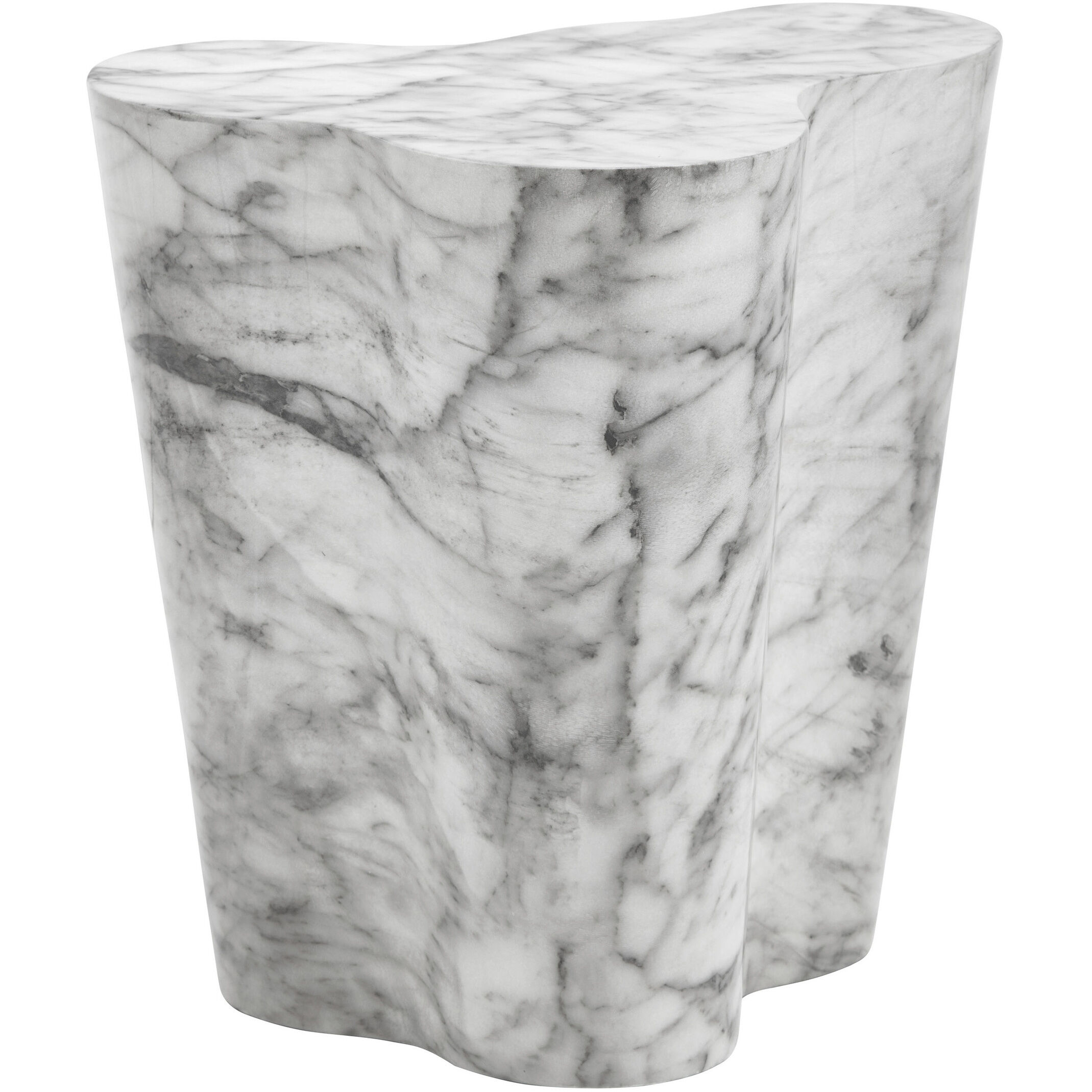 Ava 18 X 18 inch Marble Look Outdoor End Table, Small